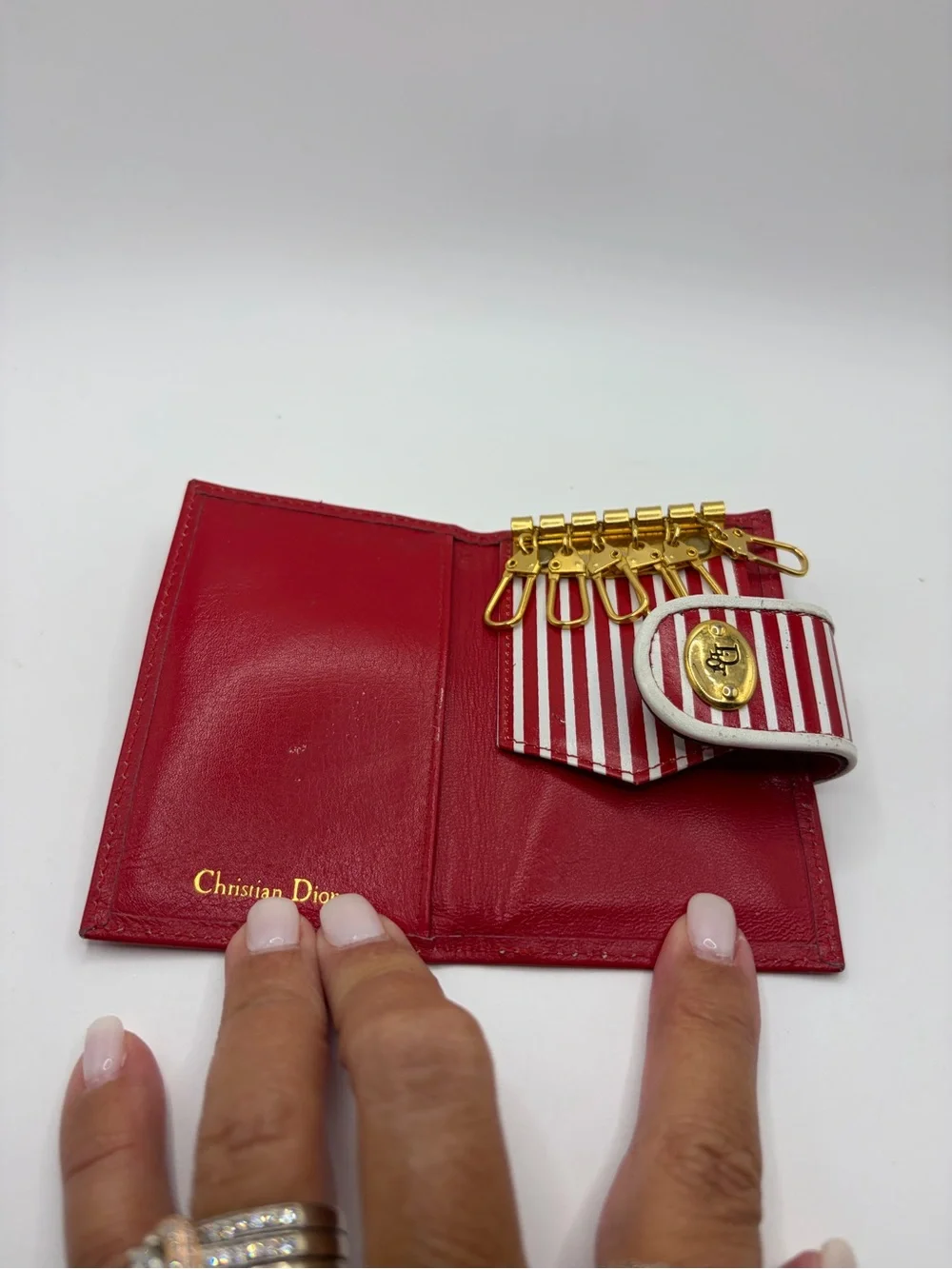 CHRISTIAN DIOR RARE 6 Key Ring CARD HOLDER